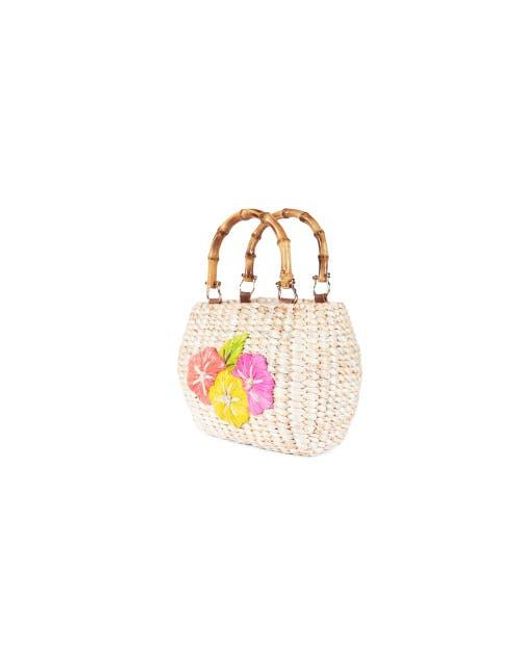 Jelavu Pink Kaia Small Woven Handbag