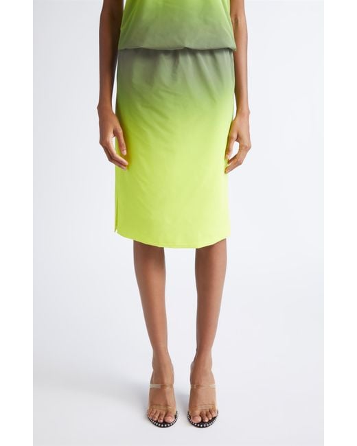 Alexander Wang Green Gradient Reflective Skirt