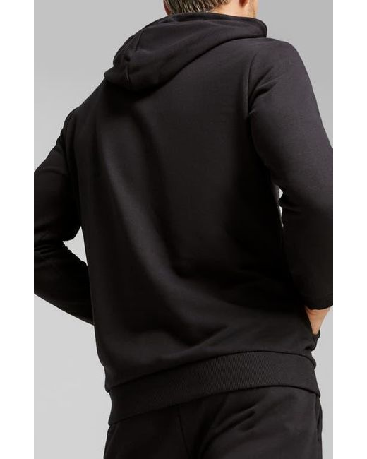 PUMA Black Formula 1 Essentials Logo Hoodie for men