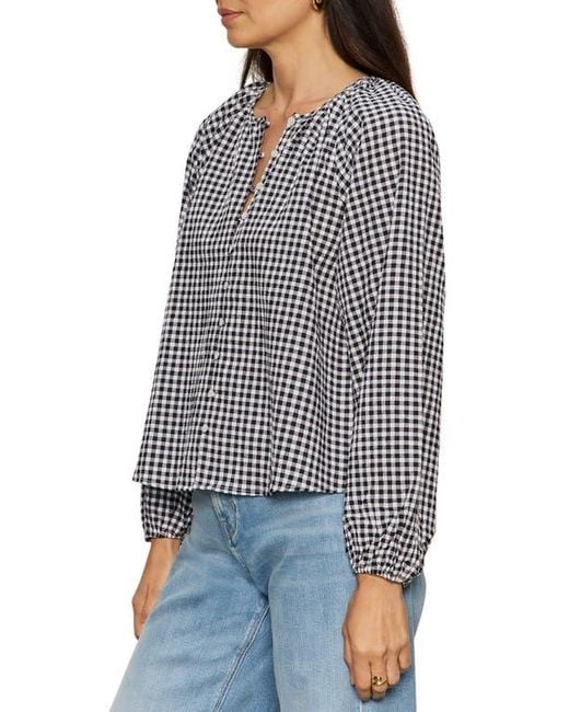 Sanctuary Blue Perfect Gingham Button-Up Top
