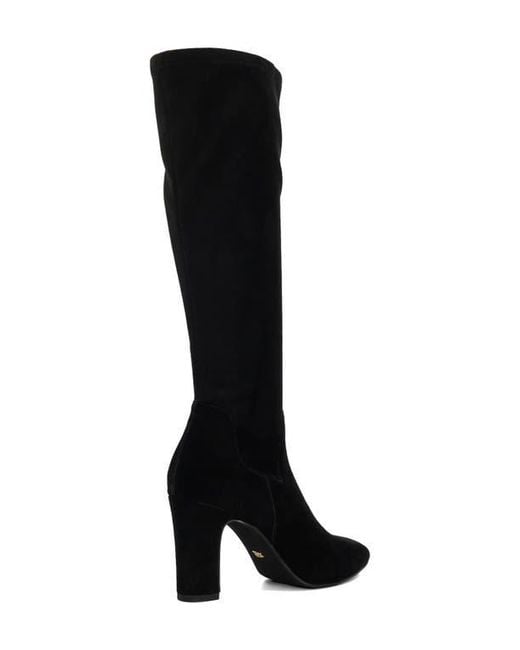 Dune Black Simple Knee High Boot