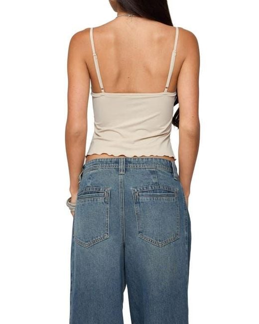 Edikted Blue Landon Drawstring Split Front Camisole
