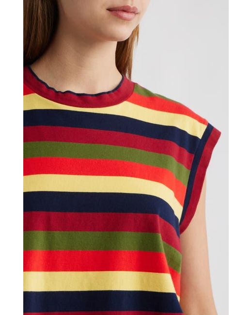 The Great Blue The Square Stripe Crop Top