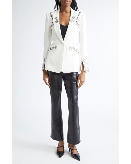 Cinq À Sept Blue Crop Faux Leather Pants