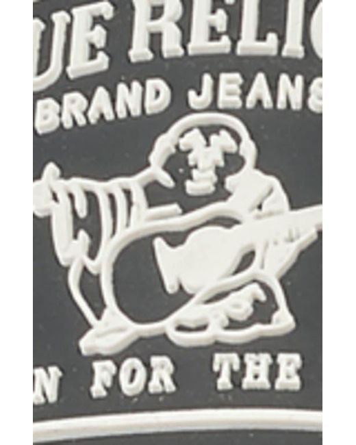 True Religion Black 's Graphic Slide Sandals – Bold Block for men