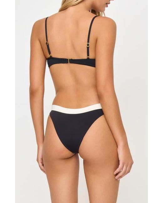 LSPACE Black Peyton Bikini Top