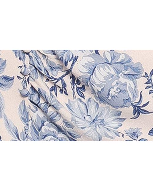 Petal & Pup Blue Lisbeth Floral Print Midi Dress