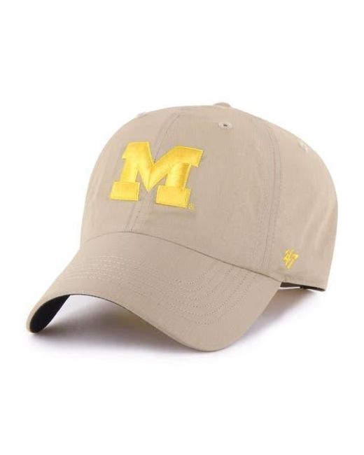 '47 Metallic Michigan Wolverines Clean Up Brrr° Adjustable Hat for men