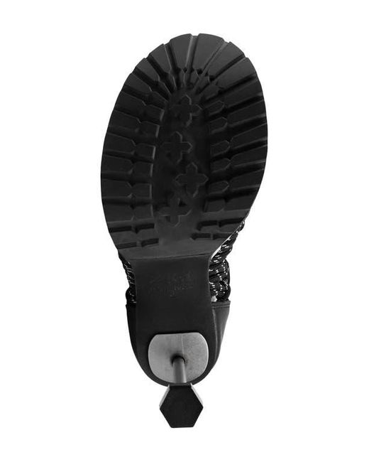 Zigi Black Ripped Platform Boot