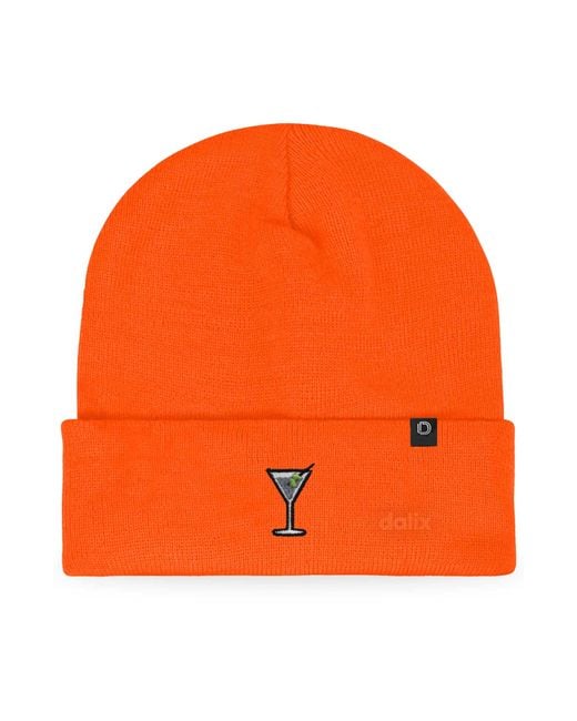 Alix Orange Martini Beanie Cap