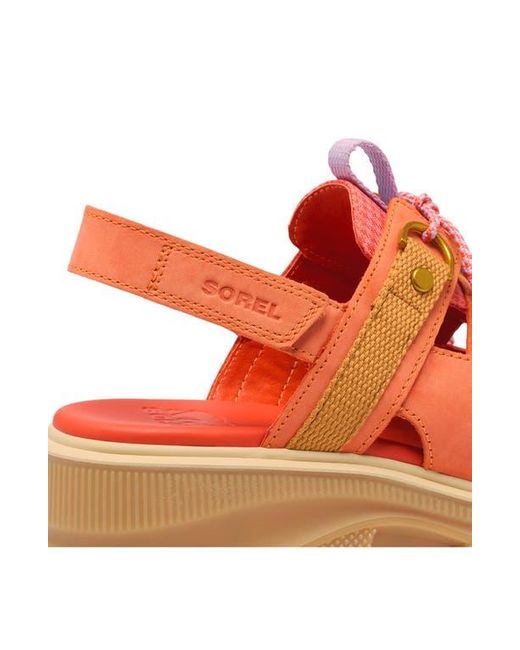 Sorel Red Rein Cb Lace-Up Platform Sandal