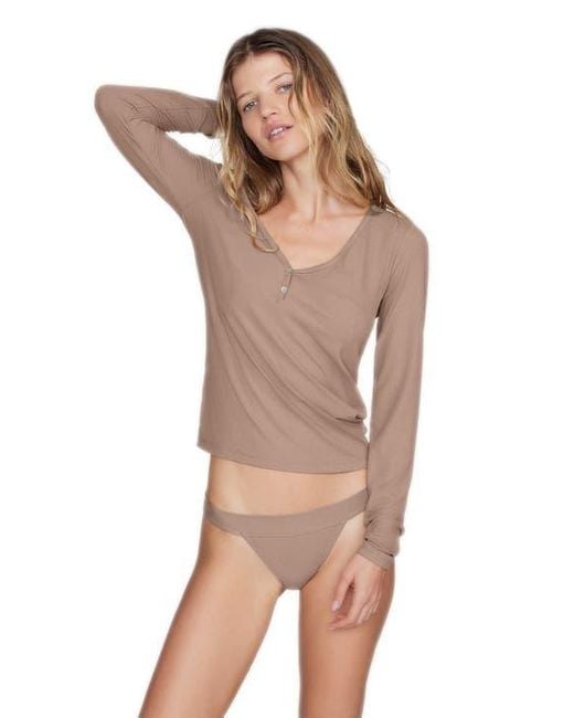 CUUP Brown The Button Long Sleeve