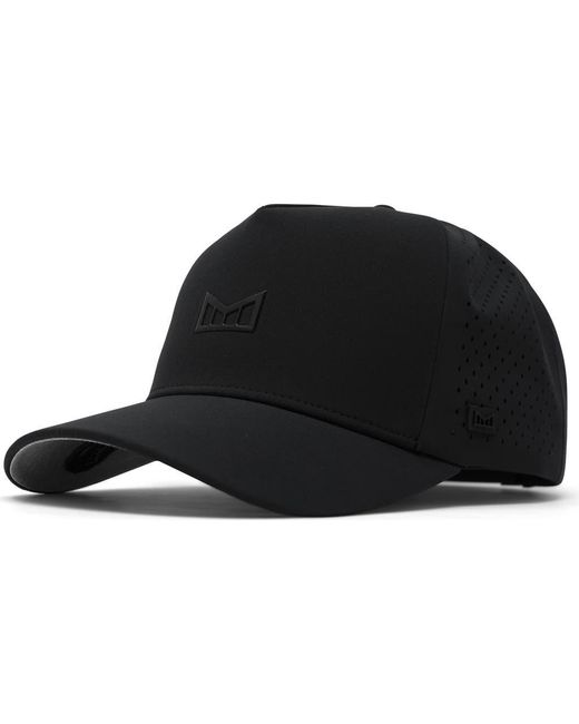 Melin Black Odysea Hydrolite Performance Snapback Hat for men