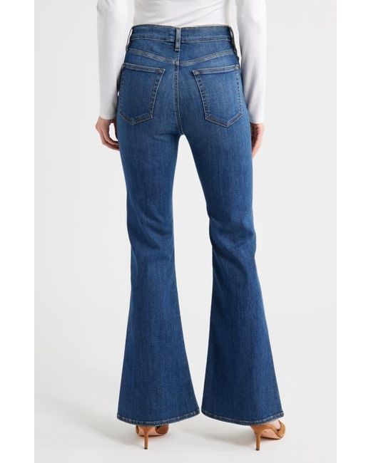 FRAME Blue The Icon High Waist Flare Jeans