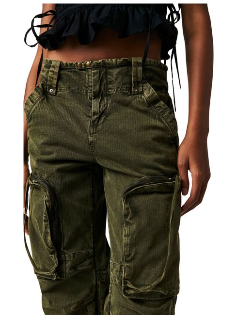 Free People Green Can't Compare Slouch Cargo Pants