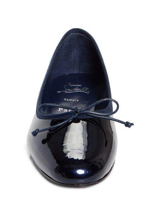 Christian Louboutin Blue Sweetie Jane Bow Ballet Flat
