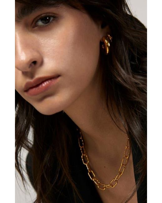Monica Vinader Metallic Alta Textured Chain Necklace