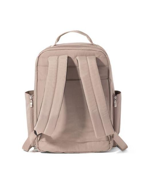 Baggallini Natural Coastal Flip Lock Laptop Backpack