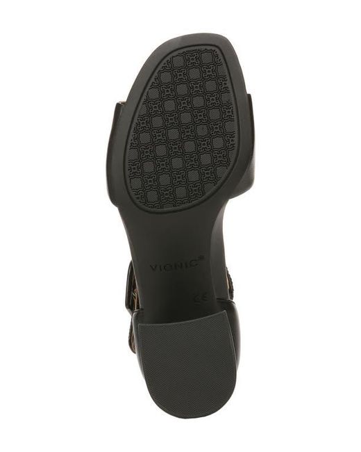 Vionic Black Chardonnay Block Heel Sandal