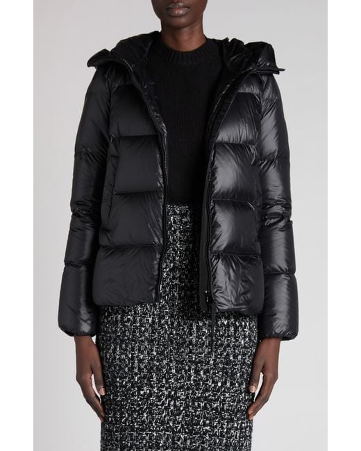 Moncler Black Serittes Down Hooded Jacket