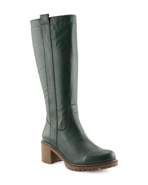 Spring Step Green Stormi Leather Knee High Boot