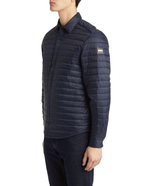 Boss Blue Olson Quilted Jacket for men