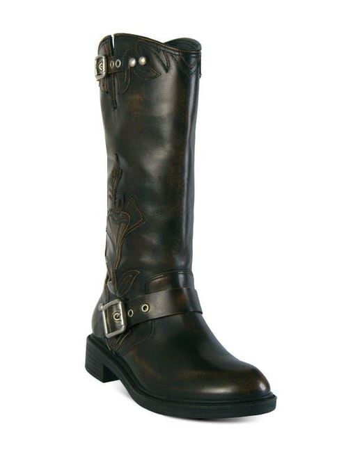Ash Black Flax Moto Boot