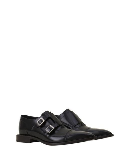Lanvin Black Monk Shoes for men