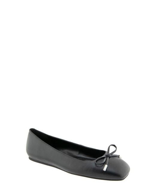 BCBGMAXAZRIA White Hartly Bow Ballet Flat