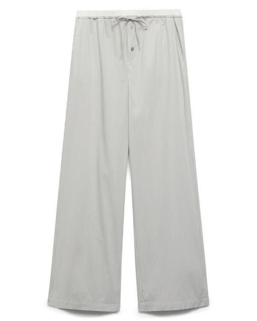 Mango Gray Stripe Pajama Pants