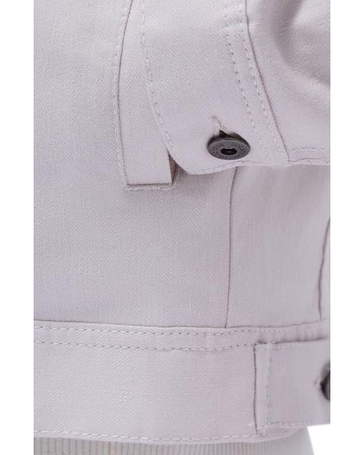 Bugatchi Multicolor Stretch Linen & Cotton Trucker Jacket for men