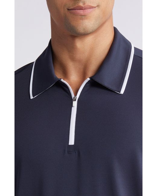 Zella Blue Tipped Stripe Polo Shirt for men