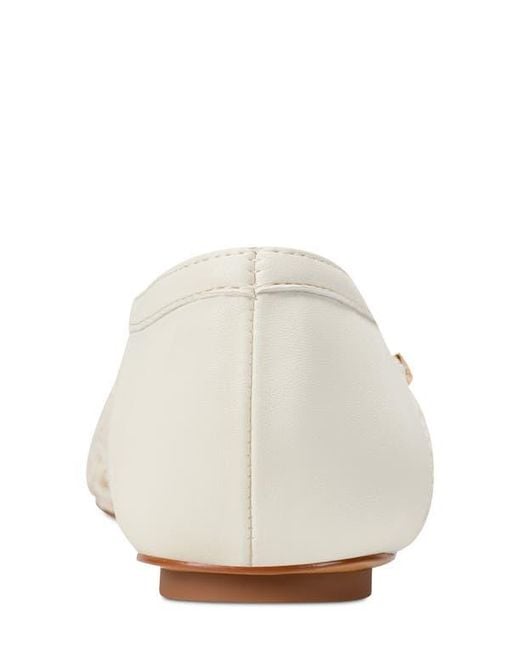 Donna Karan White Avery Ballet Flat