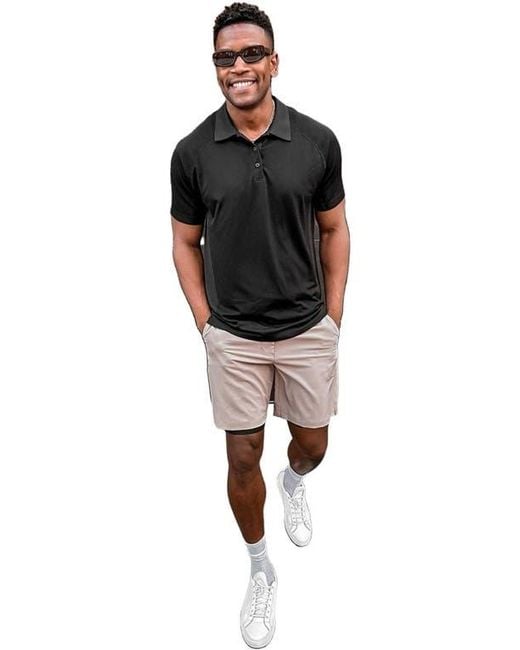 Fabletics Black The Training Day Polo for men