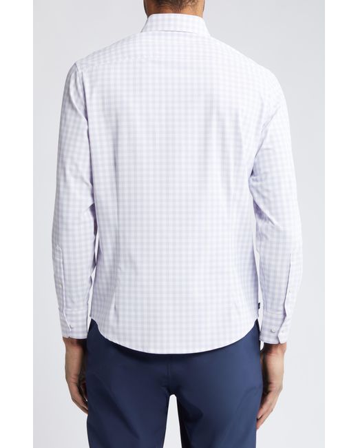 Mizzen+Main White Mizzen+main Leeward No-tuck Check Knit Button-up Shirt for men