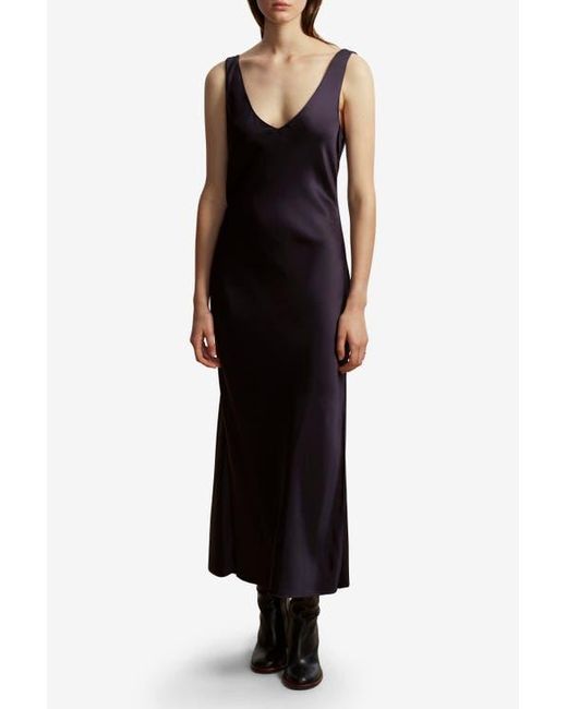 Marina Moscone Blue Cowl Back Satin Slipdress