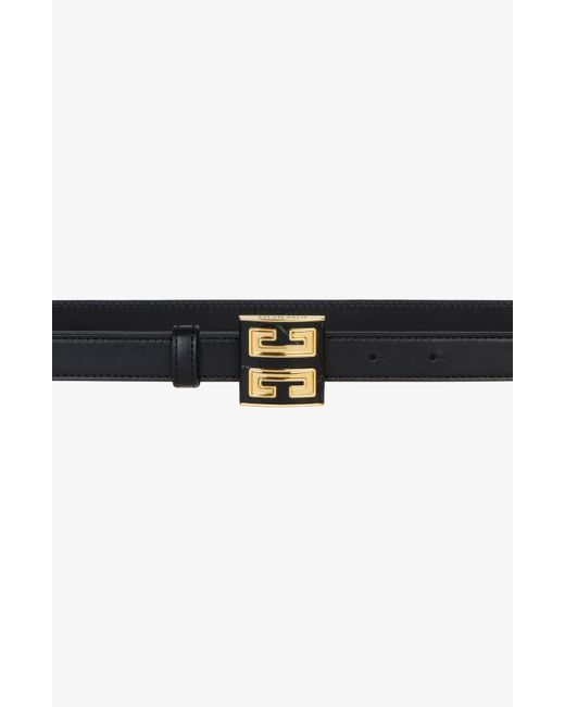 Givenchy Black 4g Buckle Leather Belt