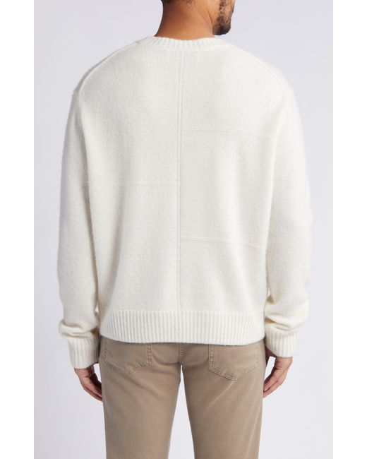 FRAME Cashmere & Silk Crewneck Sweater in White for Men | Lyst