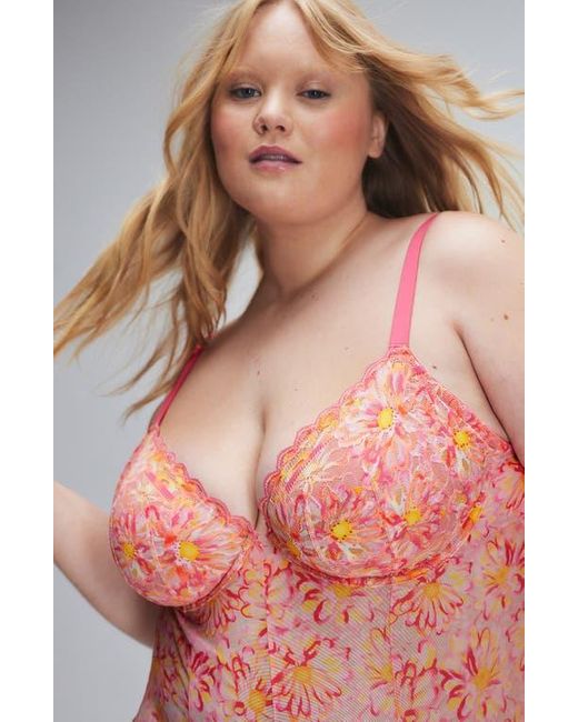 Savage x Fenty Multicolor Sunray Lace Underwire Teddy