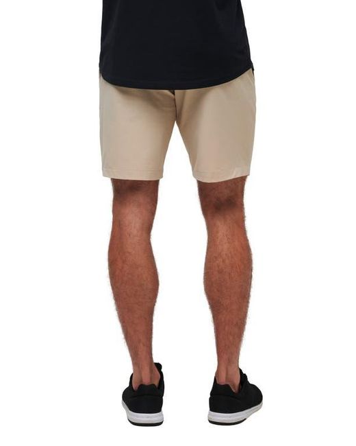 Travis Mathew Black Open To Close Tech Chino Shorts for men