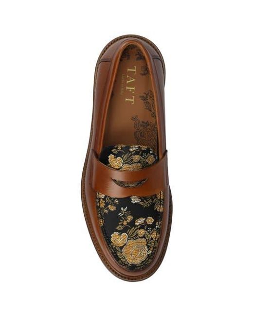 Taft Brown Jack Medium And Wide Width Penny Loafer for men