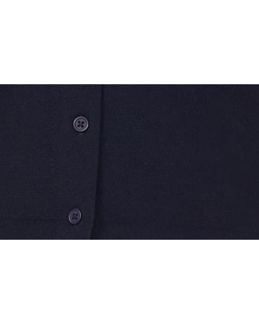 Halogen® Blue Lapel Collar Sweater Vest