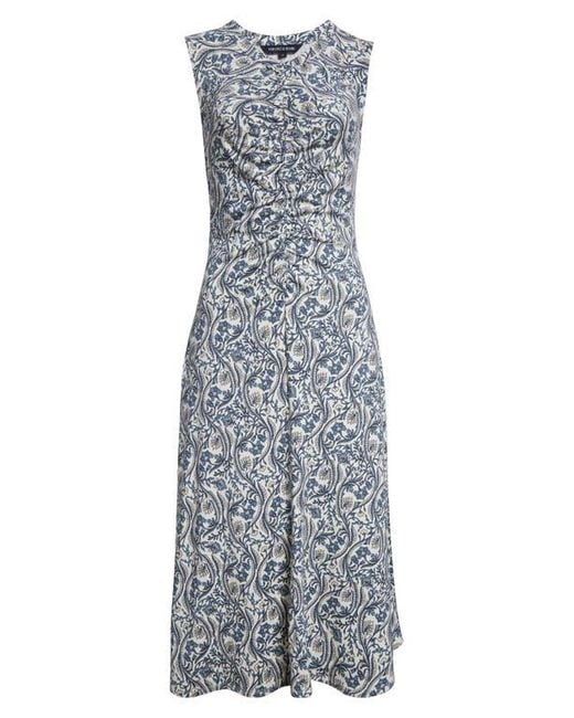 Veronica Beard Blue Gale Floral Paisley Dress