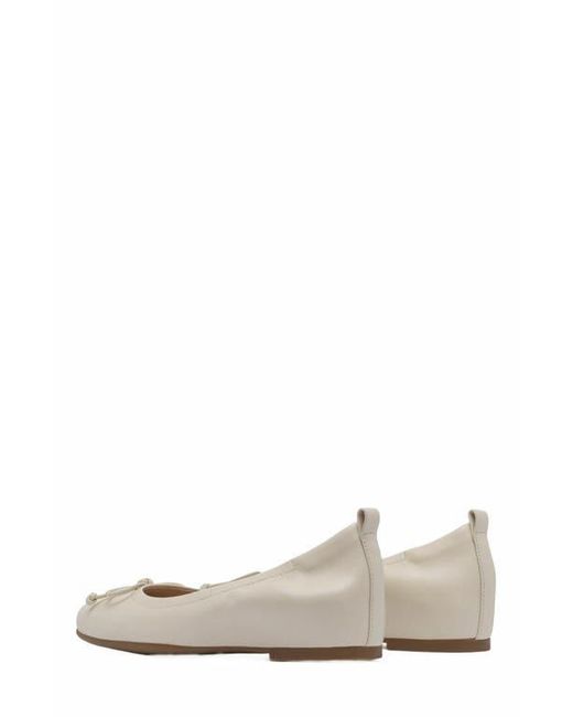 ABEO White Cadence Bow Ballet Flat