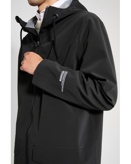 Stutterheim Black Stockholm Patch Matte Raincoat
