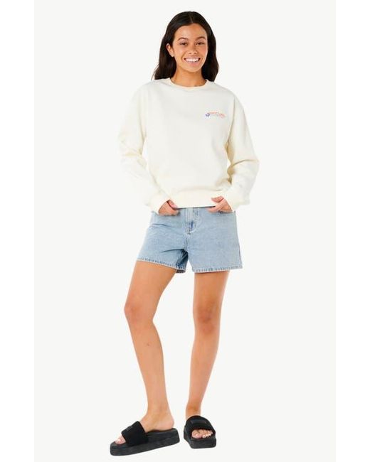Rip Curl White Dune Dancer Relaxed Sweatshirt
