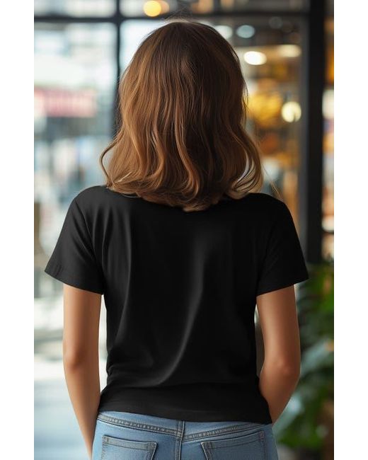 Alix Black Butterfly Relaxed Tee