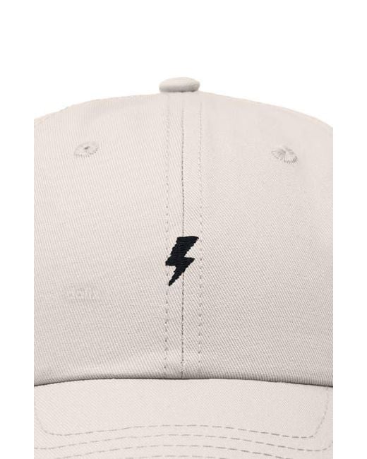 Alix White Lil Bolt Dad Cap for men