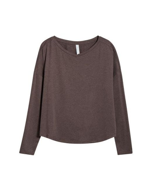 Zella Purple Restore Soft Long Sleeve Relaxed T-Shirt