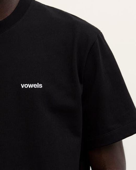 vowels Black Classic Tee for men